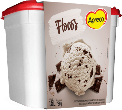 Sorvete Flocos Apreco 1,5 Litros