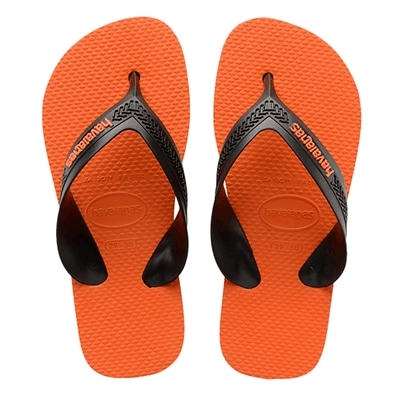 Sandália Havaianas Kids Max Cinza e Laranja 1 par 25/26