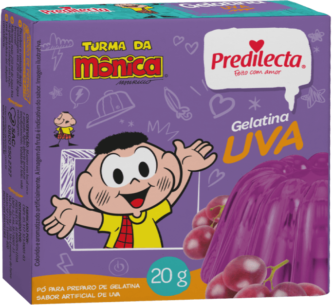 Preparo-de-Gelatina-em-Po-Uva-Turma-da-Monica-Predilecta-Caixa-20g