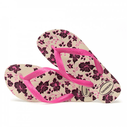 Sandália Bege Palha Color Floral Havaianas Nº 39/40