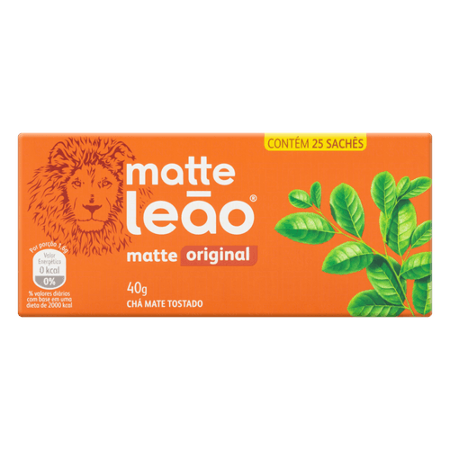 Chá Mate Tostado Original Matte Leão Caixa 40g 25 Unidades