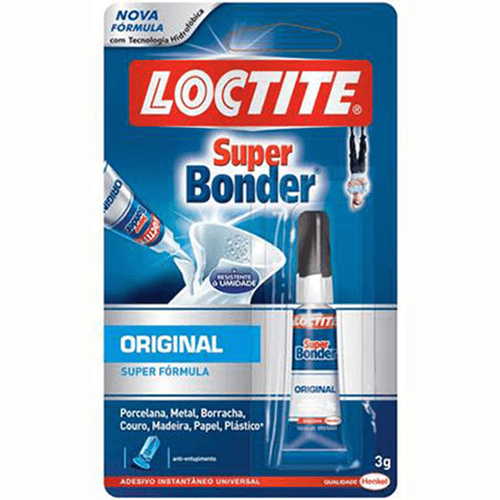 Adesivo Instantâneo Universal Original Loctite Super Bonder Blister 3g