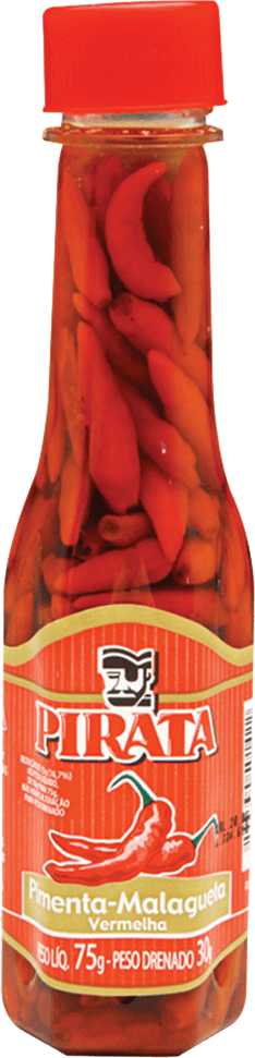 Pimenta Malagueta Vermelha Pirata Vidro 30 g