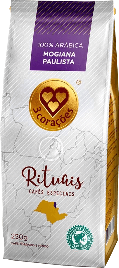 Cafe-Torrado-e-Moido-Mogiana-Paulista-100--Arabica-3-Coracoes-Rituais-Pacote-250g