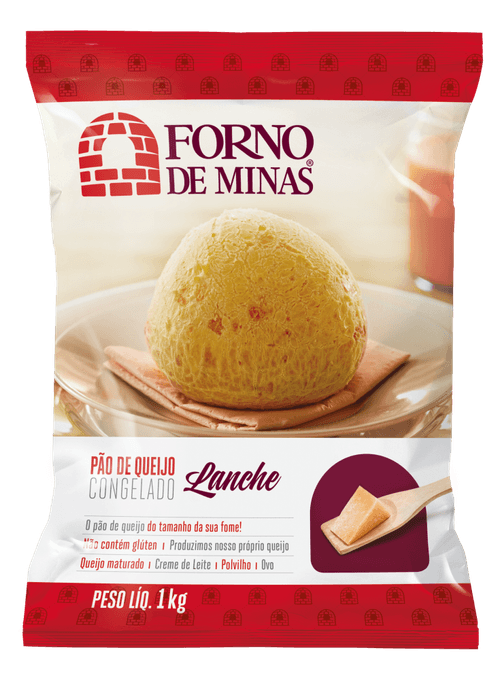 Pão de Queijo Congelado Lanche Forno de Minas Pacote 1kg