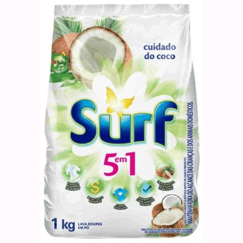 Detergente em Pó Surf 5 Em 1 Coco 1Kg