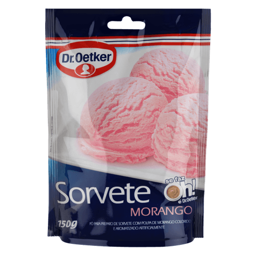 Pó para Preparo de Sorvete Dr.Oetker Morango 150g