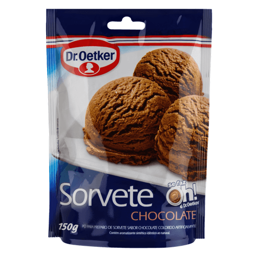 Pó para Preparo de Sorvete Dr.Oetker Chocolate Pouch 150g