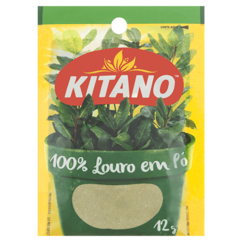 100% Louro em Pó Kitano Pacote 12g