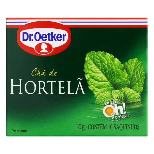 Chá de Ervas Dr. Oetker Hortelã Caixa 10 Unidades