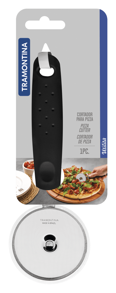 Cortador Pizza Tramontina Utilita Preto