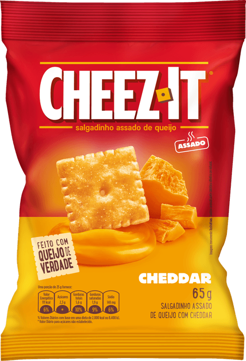 Salgadinho Assado Original com Queijo Cheddar Cheez-It Pacote 65g