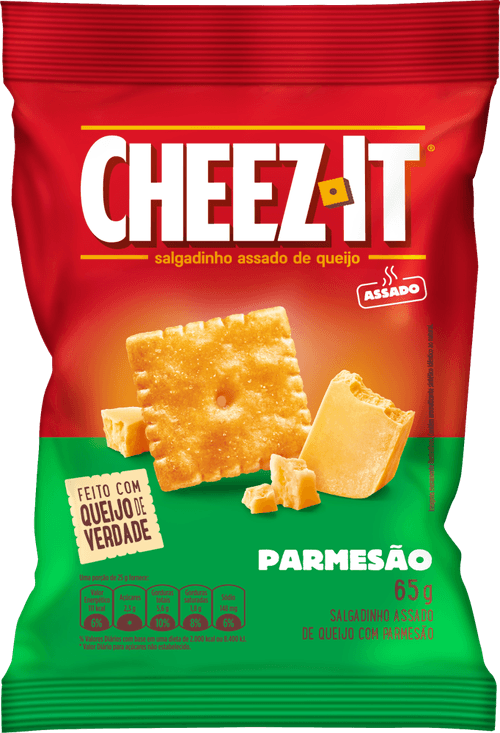 Salgadinho Assado Original com Queijo Parmesão Cheez-It Pacote 65g