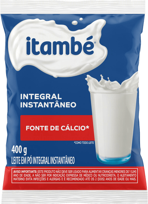 Leite em Pó Instantâneo Integral Itambé Pacote 400g