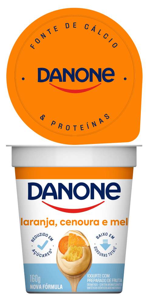 Iogurte Natural Danone Laranja, Cenoura e Mel 160G