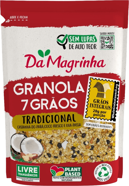 Granola Tradicional Da Magrinha 7 Grãos Pouch 850g