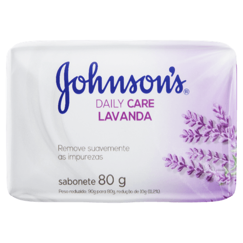 Sabonete em Barra Lavanda Johnson's Daily Care Envoltório 80g