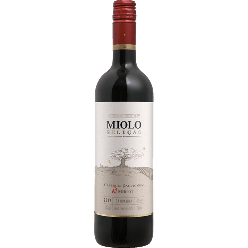 Vinho Brasileiro Tinto Seco Seleção Miolo Cabernet Sauvignon Merlot Campanha Garrafa 750ml