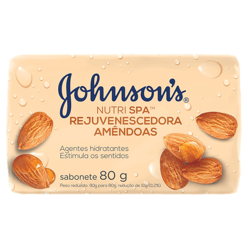 Sabonete em Barra Johnson's Nutri Spa Rejuvenecedora Amêndoas 80g