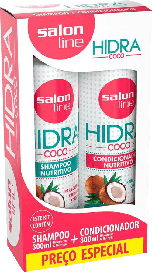 Kit Shampoo e Condicionador Hidra Coco Salon Line 300ml