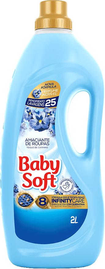 Amaciante De Roupa Diluído Toque De Carinho Baby Soft Frasco 2l