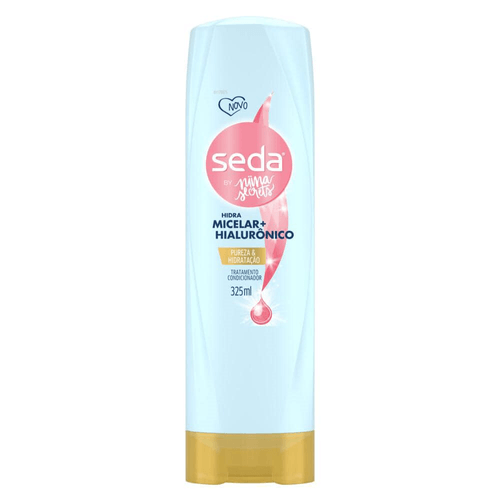 Tratamento Condicionador Pureza & Hidratação Seda by Niina Secrets Hidra Micelar e Hialurônico Frasco 325ml