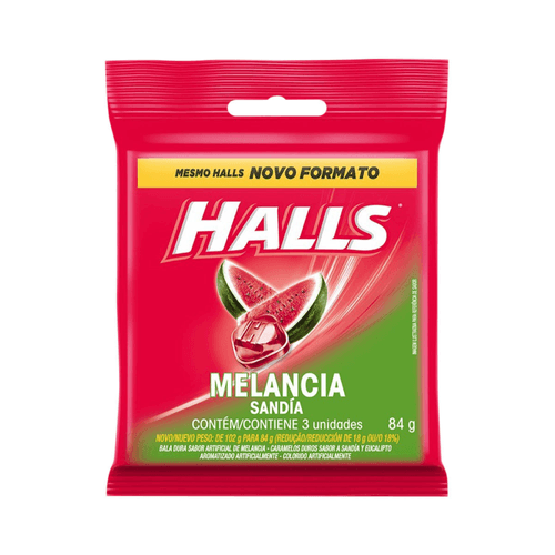 Drops Halls Melância 3 unidades 84g