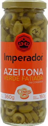 Azeitonas Verdes Imperador Fatiada 160g