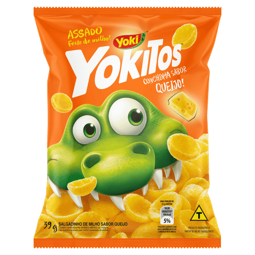 Salgadinho de Milho Conchinha Queijo Yoki Yokitos Pacote 39g