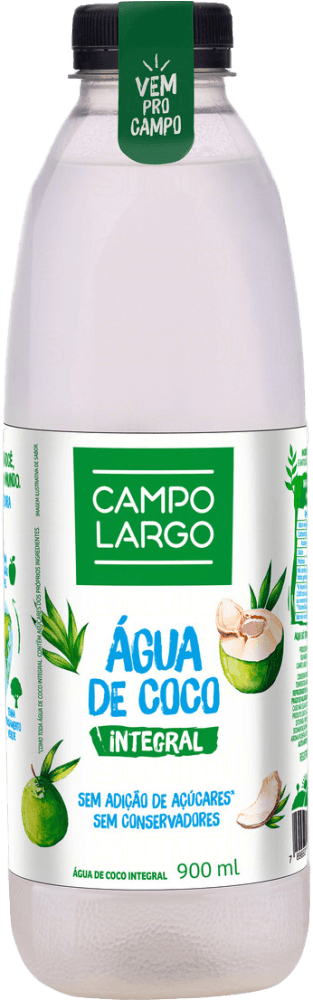 Água de Coco Integral Campo Largo Garrafa 900ml