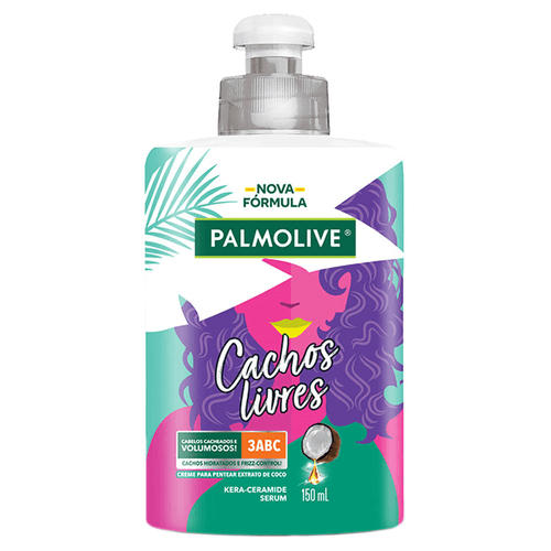 Creme de Pentear Palmolive Cachos Livres Coco 3ABC 1 Litro