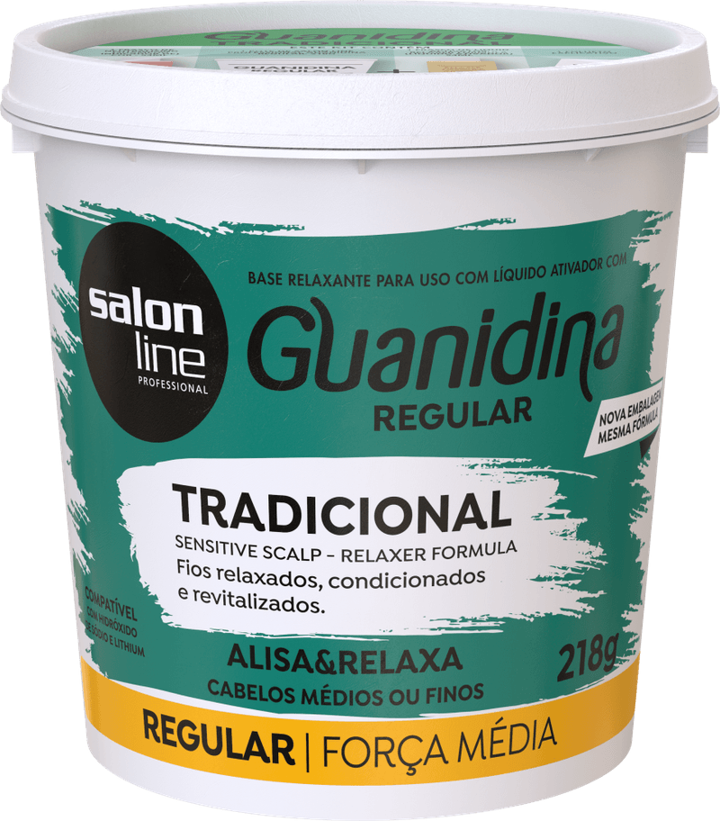 Guanidina-Tradicional-Regular-Alisa-e-Relaxa-Salon-Line-218gr