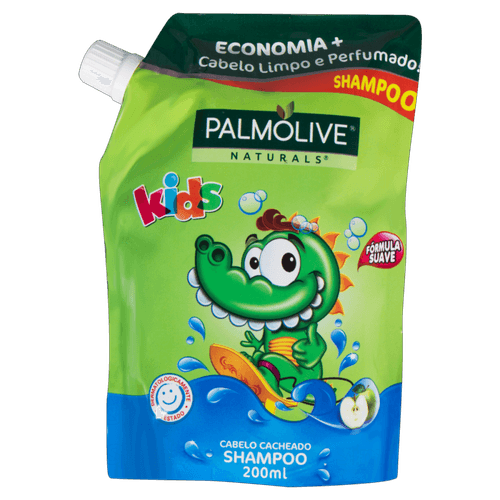 Shampoo Palmolive Naturals Kids Cabelo Cacheado 200ml Refil