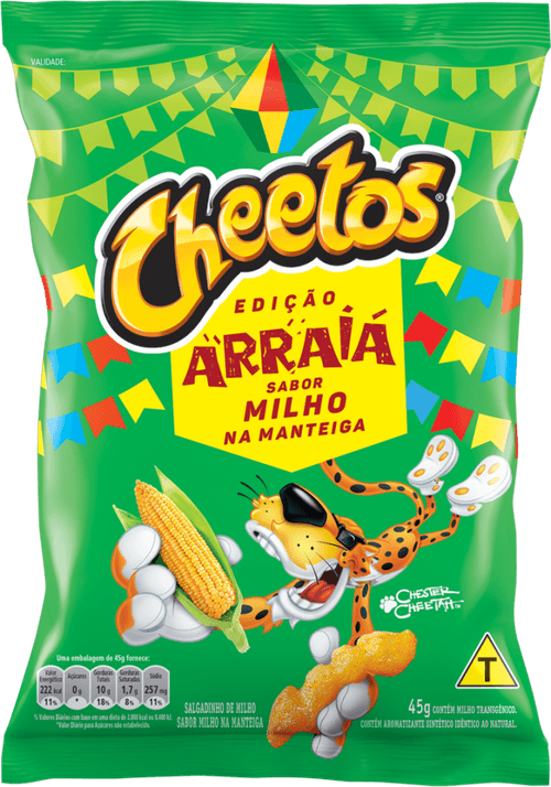 Salgadinho de Milho na Manteiga Cheetos Pacote 45g Edição Especial Arraiá