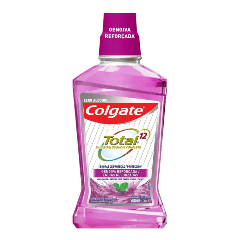 Enxaguante-Bucal-Antibacteriano-Zero-Alcool-Colgate-Total-12-Gengiva-Reforcada-Frasco-500ml