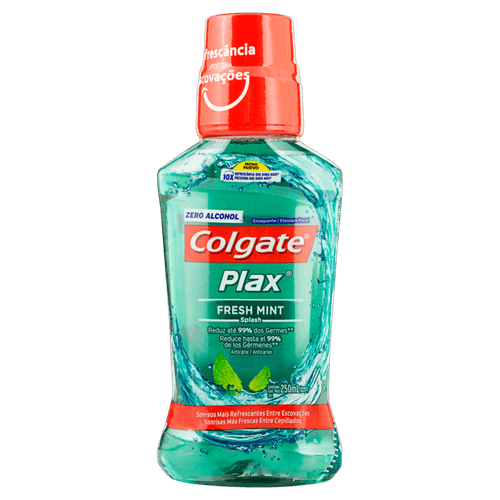 Enxaguante Bucal Anticárie Zero Álcool Fresh Mint Colgate Plax Frasco 250ml