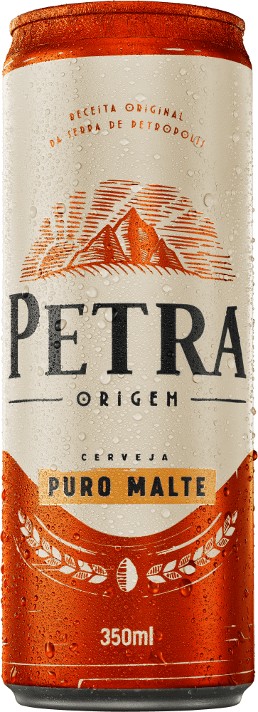 Cerveja American Lager Puro Malte Petra Origem Lata 350ml