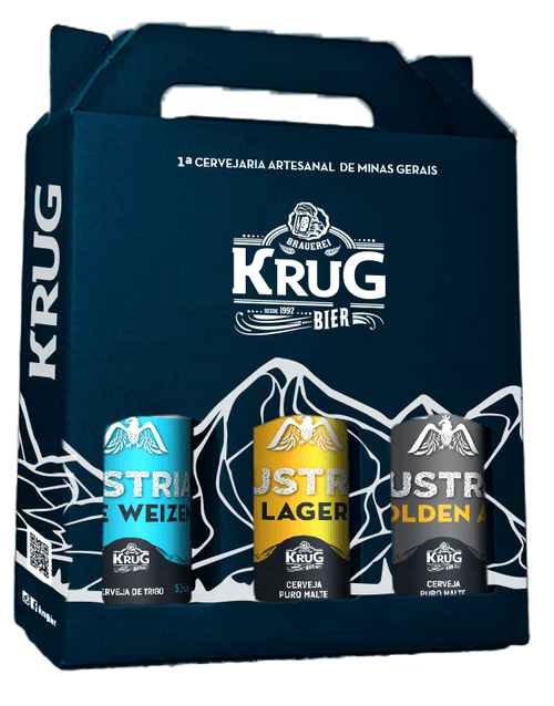 Kit Cerveja Austria 3x600ml - H Weizen | Lager | Golden