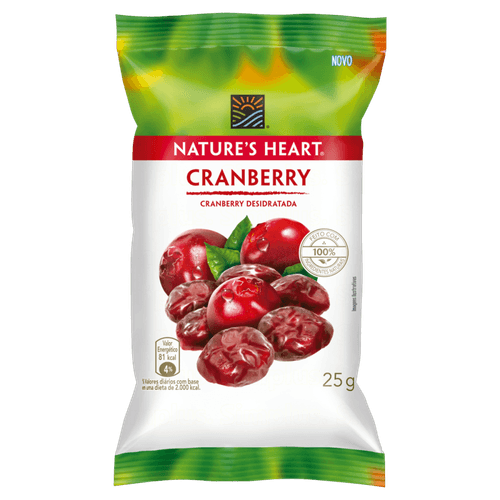 Cranberry Desidratada Nature's Heart Pacote 25g