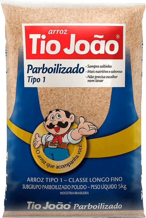 Arroz Tio João Parboilizado Tipo 1 Pacote 5 kg