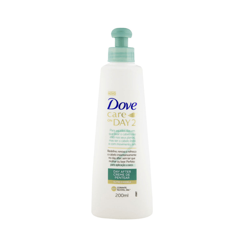 Day After Creme para Pentear Nutre e Modela Dove Care On Day 2 Frasco 200ml