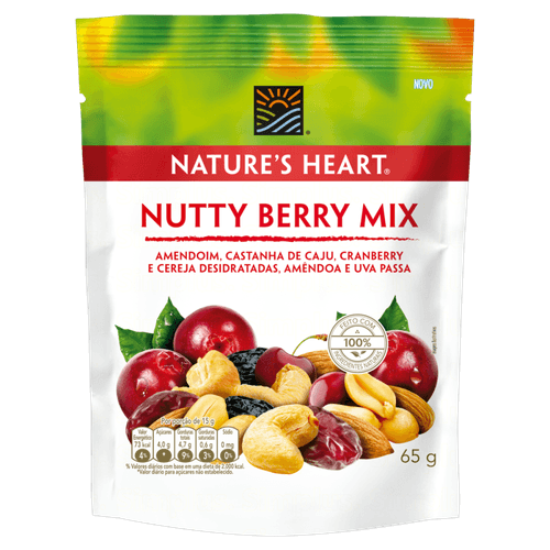 Snack NATURES HEART Nutty Berry Mix 65g