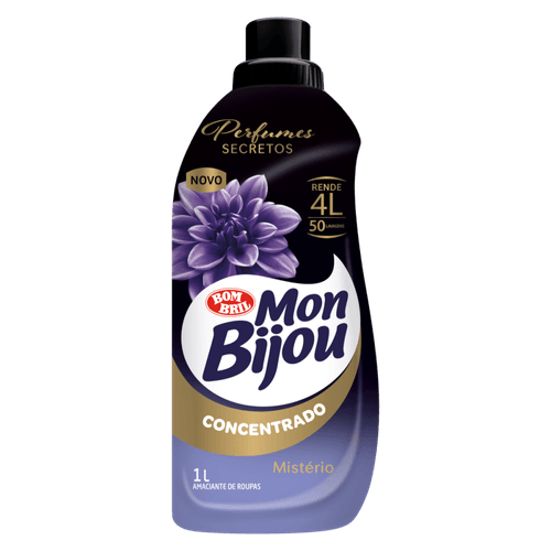 Amaciante de Roupa Concentrado Mistério Mon Bijou Frasco 1l