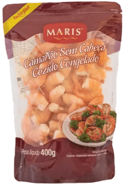 Camarão Cozido Maris Sem Cabeça Congelado 71/90 400g