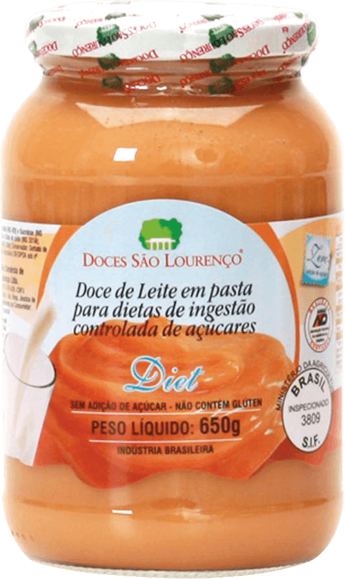 Doce de Leite São Lourenço Diet Tradicional Vidro 650 g