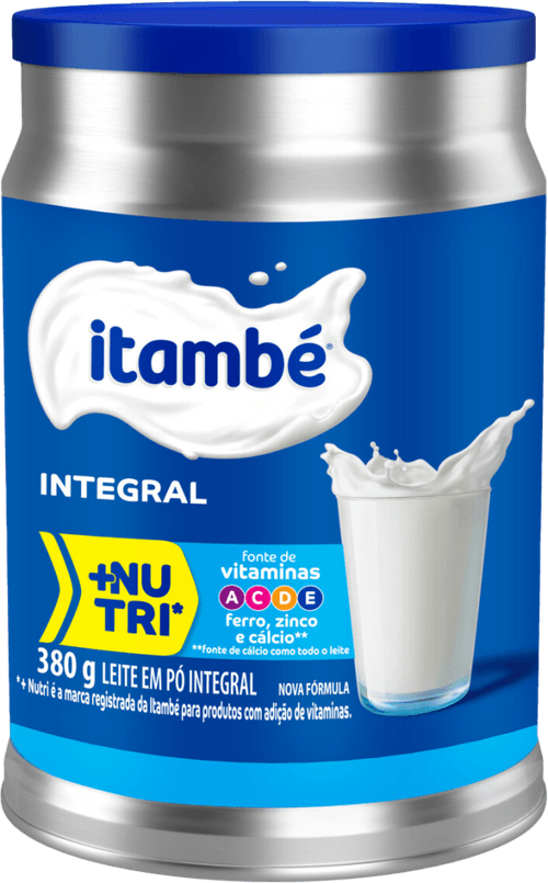 Leite em Pó Integral Itambé +Nutri Lata 380g