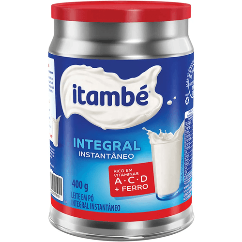 Leite em Pó Instantâneo Integral Itambé +Nutri Lata 380g