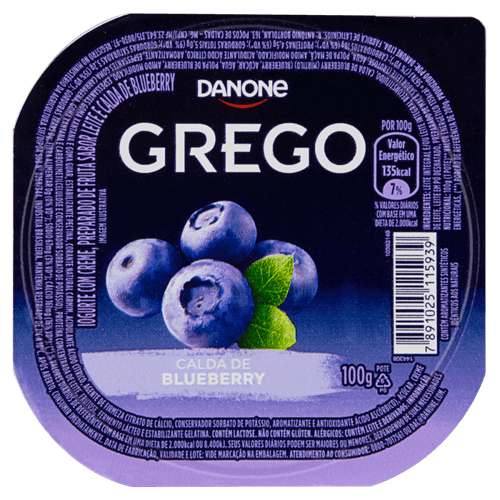 Iogurte Grego Danone Blueberry 100g