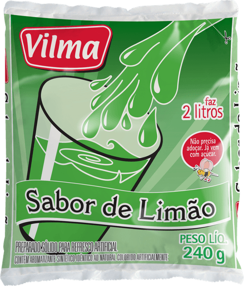 Refresco em Pó Vilma sabor Limão 240g