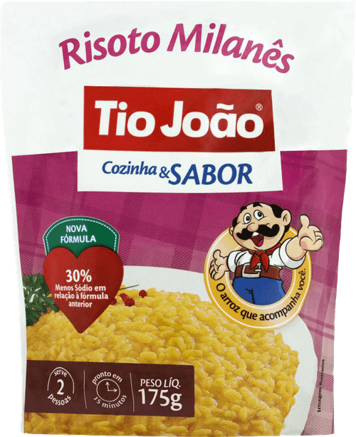 Arroz Tio João Risoto Milanês Cozinha & Sabor 175 g